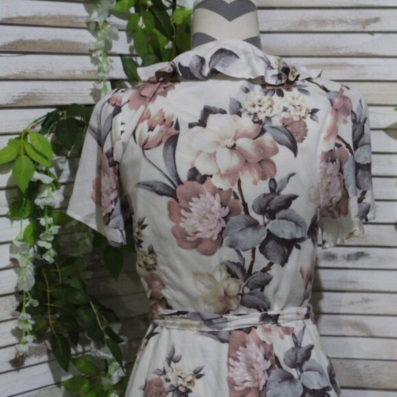 Paige Cardamon floral ruffle wrap dress (735) - Picture 10 of 16